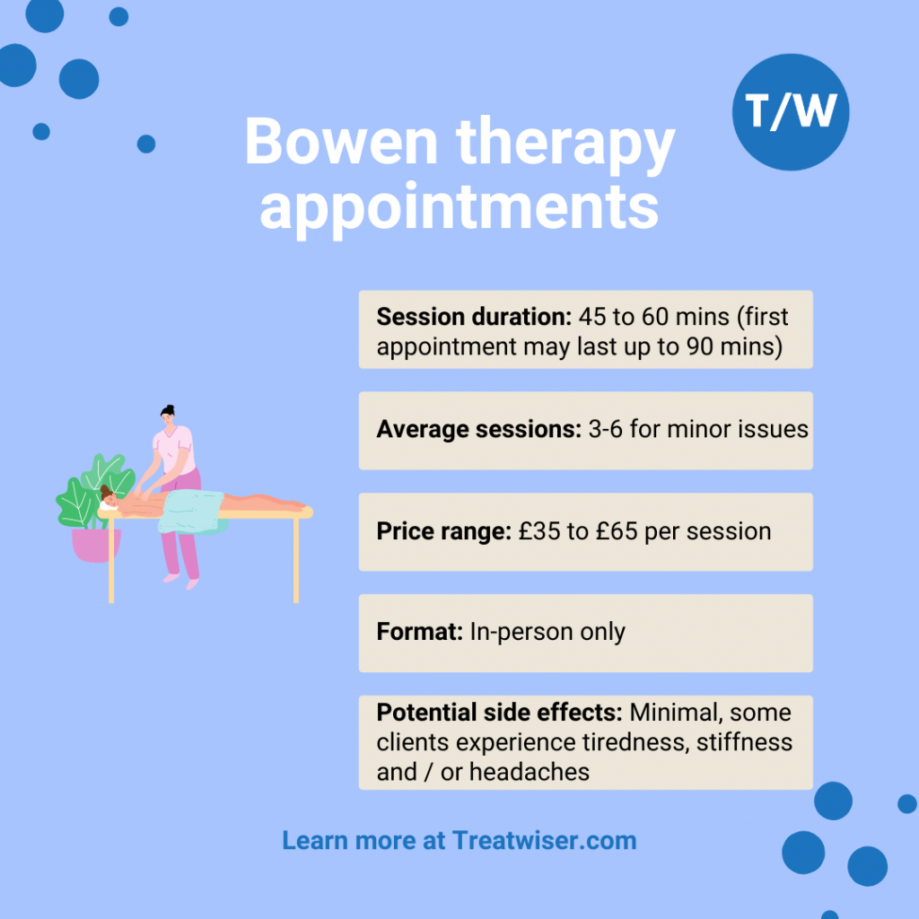 Bowen Therapy Appointments Patients Summary